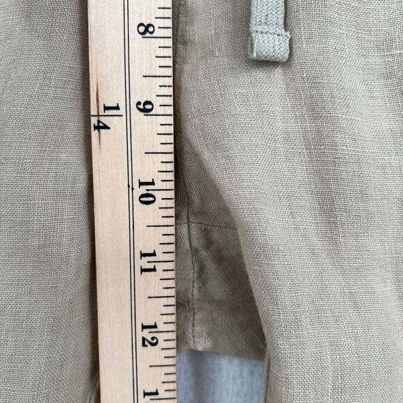 ENZA COSTA Linen Easy Pants Womens Medium Dark Clay Tan Pull On Drawstring NEW - Picture 13 of 14